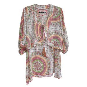 Boho Paisley Fringed Sweater & Tunic Set by Taravao